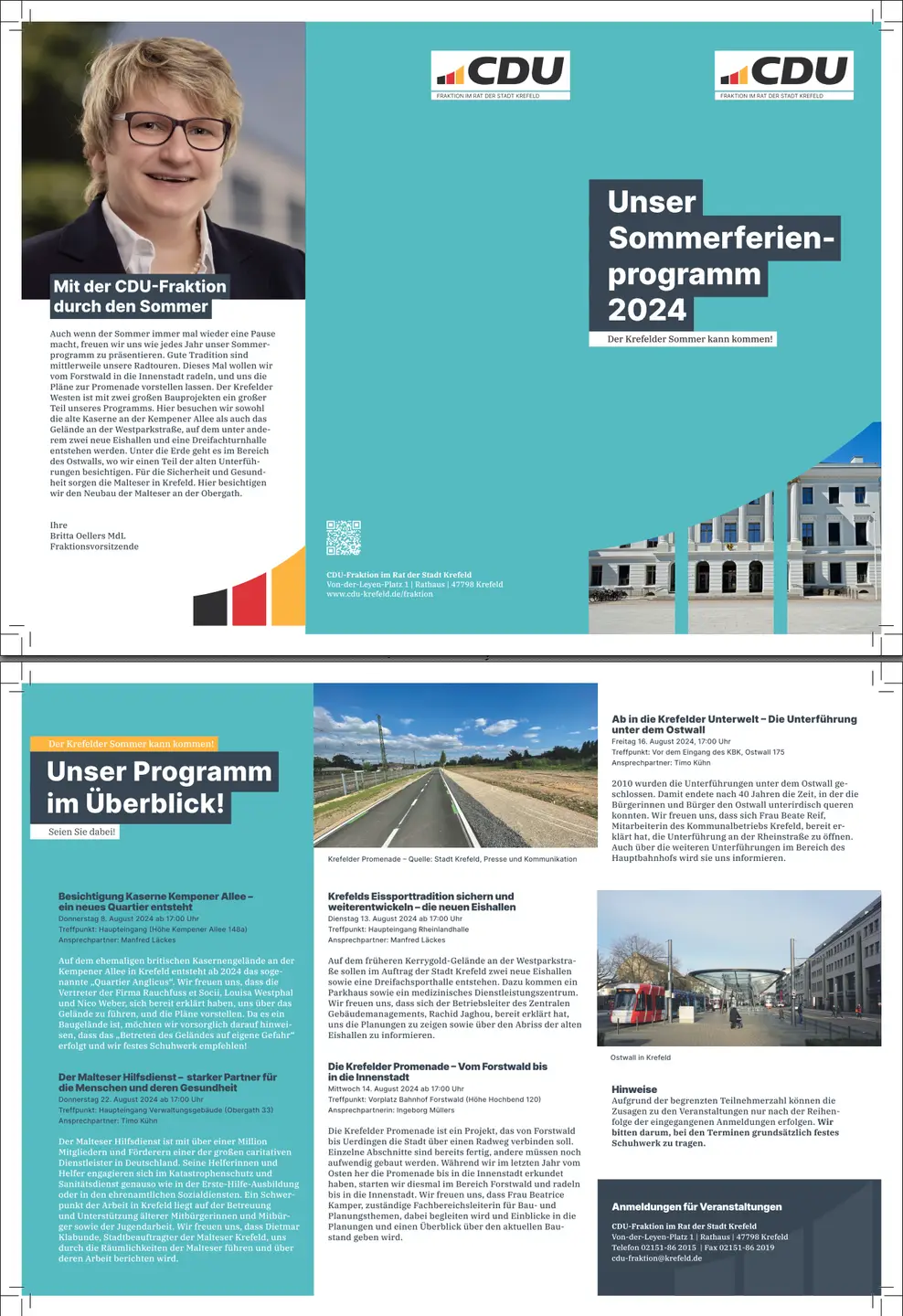 CDU Krefeld - Das Sommerprogramm 2024